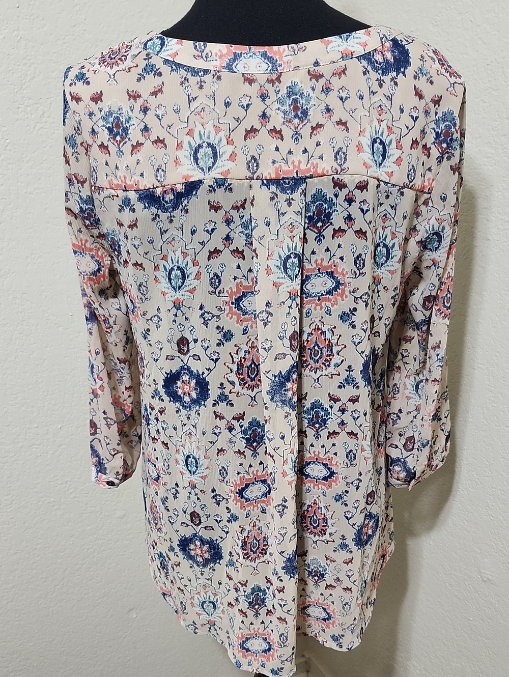 Anthropologie Maeve Viola Floral Crochet Lace Bib Blouse Top Size 6 EUC - Picture 8 of 11